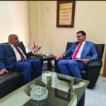 b3 وزيرا الزراعة والمالية اللبنانيان والمدير العام لأكساد / مباحثات